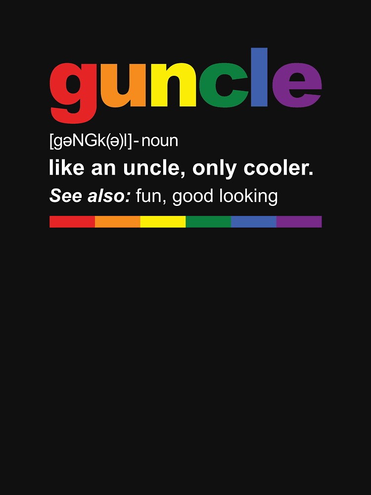 Guncle Definition Funny Gift for Gay Uncle by albertellenich