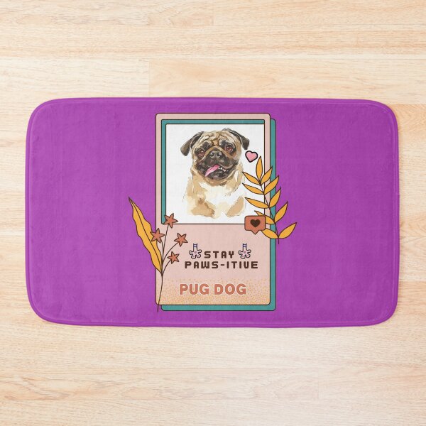Item preview, Pug Watercolor Drawing Dog Breed | Stay Paws-itive Dog Series -75 designed and sold by PetinHeart.