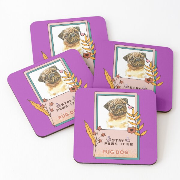 Item preview, Pug Watercolor Drawing Dog Breed | Stay Paws-itive Dog Series -76 designed and sold by PetinHeart.
