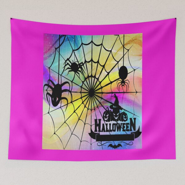 Item preview, Silhouette: Halloween (Spiders, web, Jack-O-Lanterns, Witch hat, bat) designed and sold by mturns57.
