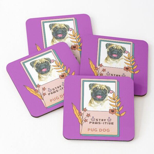 Item preview, Pug Watercolor Drawing Dog Breed | Stay Paws-itive Dog Series -82 designed and sold by PetinHeart.