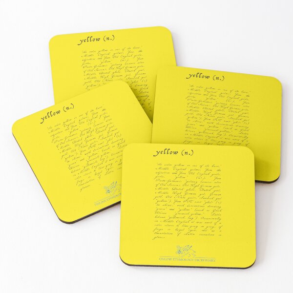 Item preview, Yellow Color Etymology - Etymonline Online Etymology History designed and sold by Talia Felix.