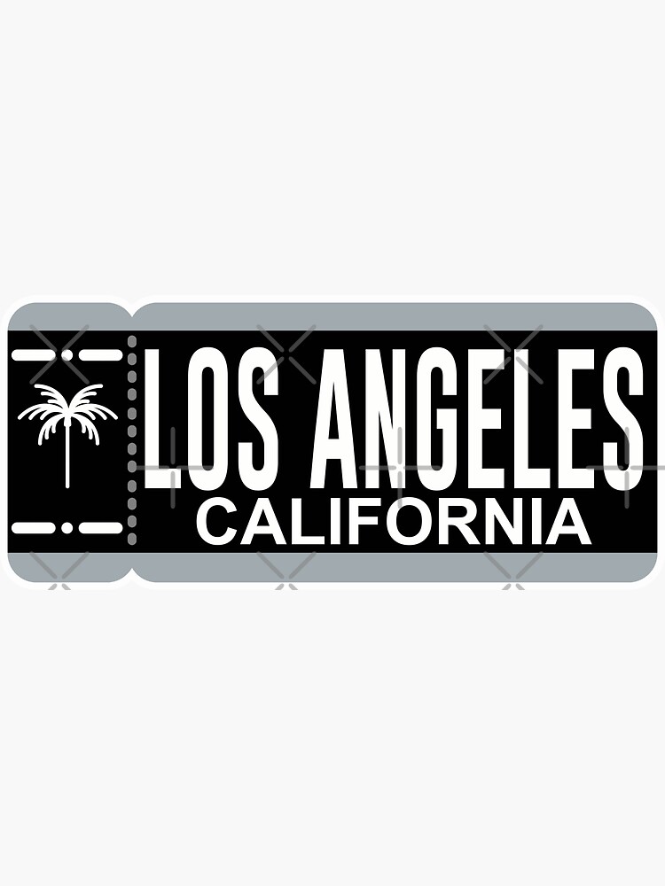 "Los Angeles Ticket Throwback" Sticker for Sale by JayJaxon Redbubble