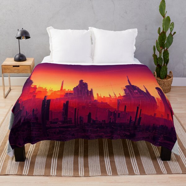 Item preview, Cyberpunk Cityscape designed and sold by Wavesbender.