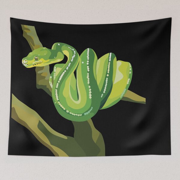 Item preview, Green Tree Python - Digital Art designed and sold by TLGdrawings.