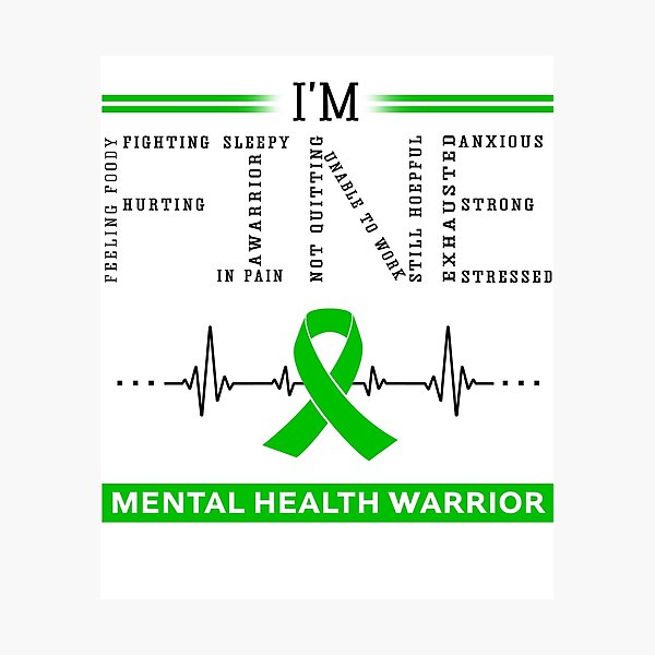Item preview, I'm Fine Mental Health Warrior Support Mental Health Awareness Gifts designed and sold by rechardtee.