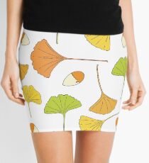 Ginkgo Tree Pattern Mini Skirt