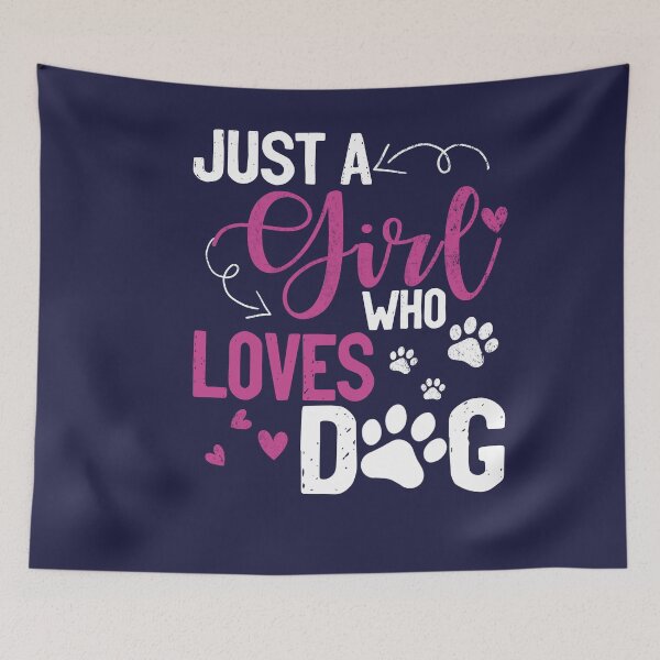 Item preview, Cool Just A Girl Who Loves Dogs Gift  - Funny Puppy  designed and sold by Simeon	 Dorelus.
