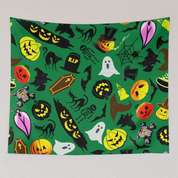 Aperçu de l'œuvre Pattern Happy Fun Halloween Pumpkin N5 créée et vendue par iziskosmos.