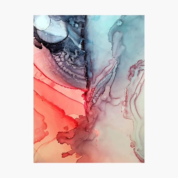 Item preview, Undertown Meets Lava- Alcohol Ink Painting designed and sold by Elizabeth  Karlson.