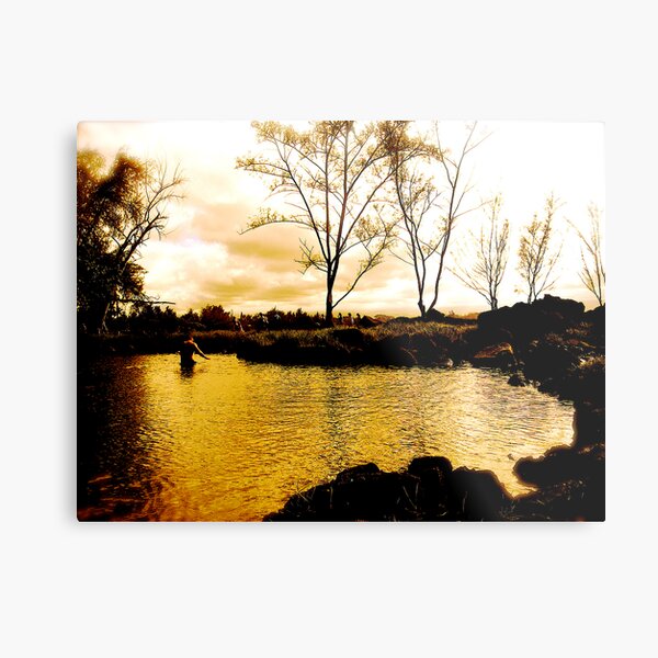 Golden Waters Metal Print