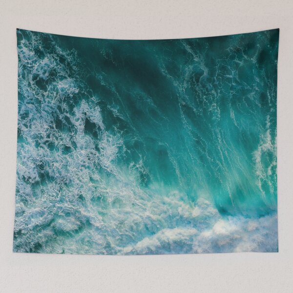 Item preview, Ocean waves Water green turquoise blue designed and sold by Deep Blue Ocean.
