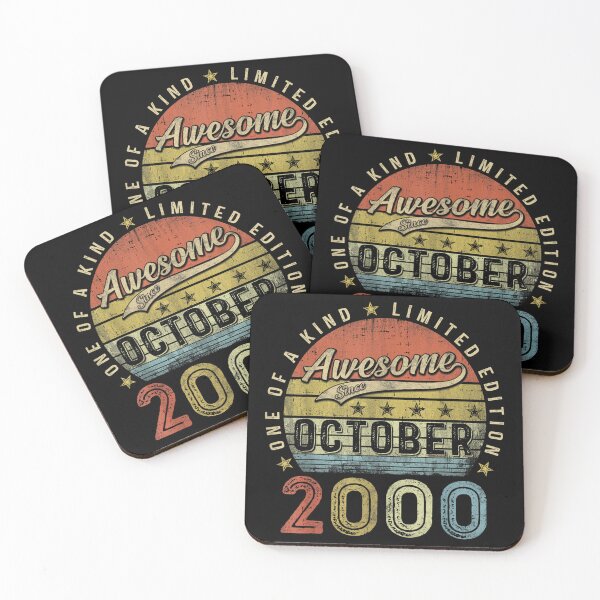 Item preview, 22th Birthday Gift Awesome Since October 2000 22 Year Old designed and sold by Burkovafanas.