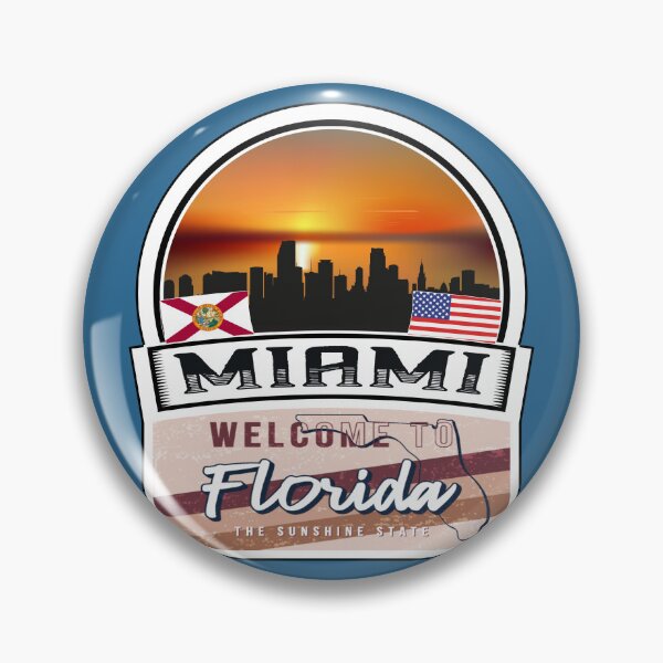 Item preview, Miami, Welcome to Florida, The Sunshine State | U.S States and Cities Series -3 designed and sold by WorldStateArt.