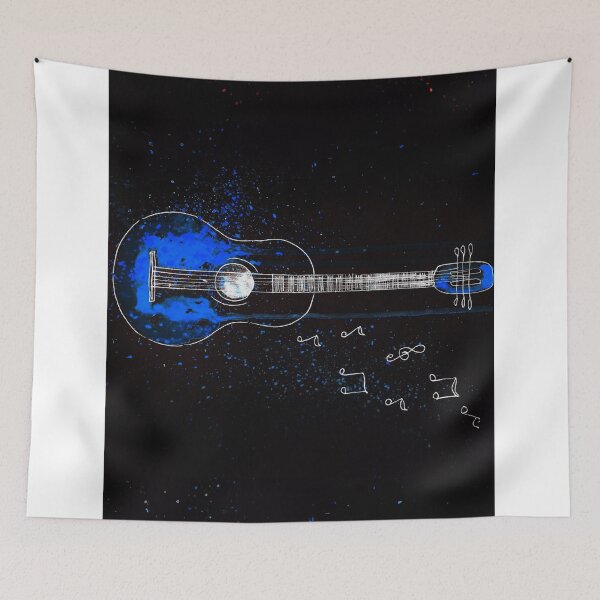 Item preview, Blue Neon Guitar, Music design designed and sold by Dven-Clothes.