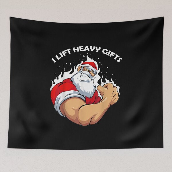 Item preview, Mens I Lift Heavy s Christmas Cool Santa Bodybuilding Workout designed and sold by Staroverovsemyo.