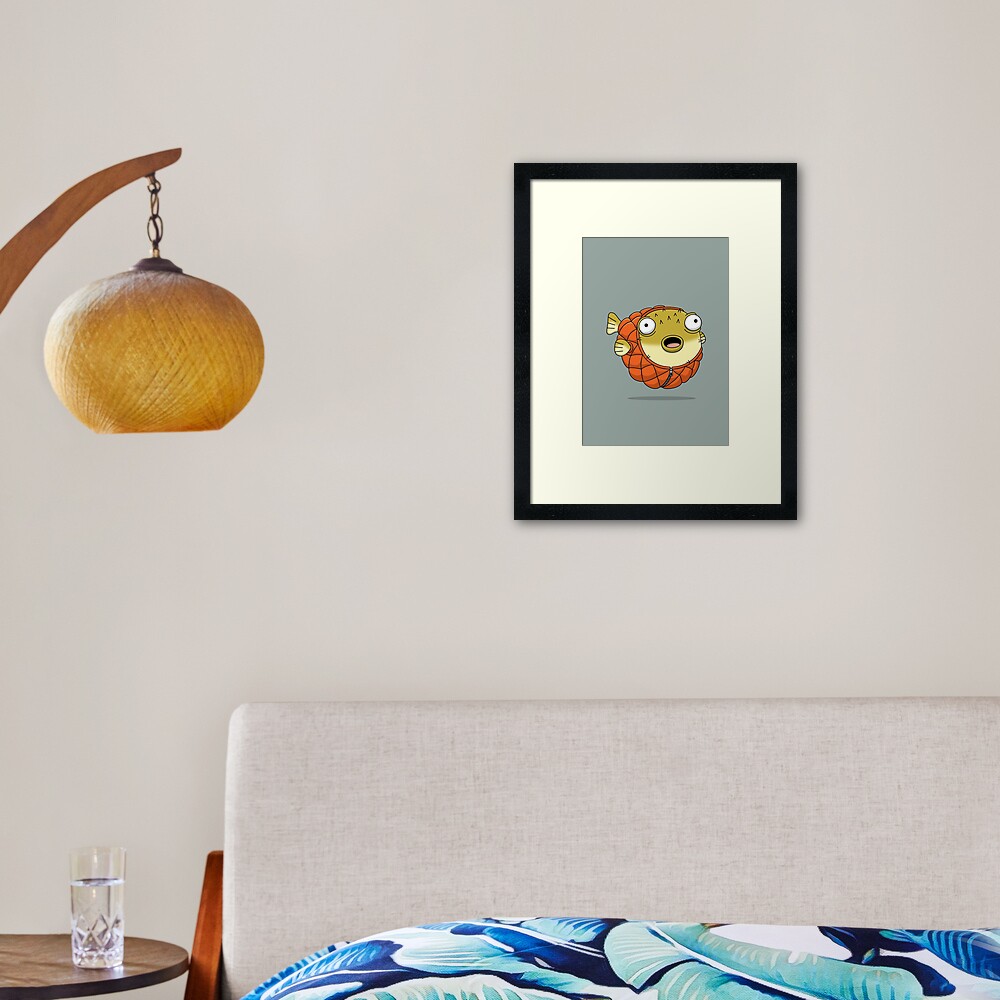 Puffer fish Framed Art Print