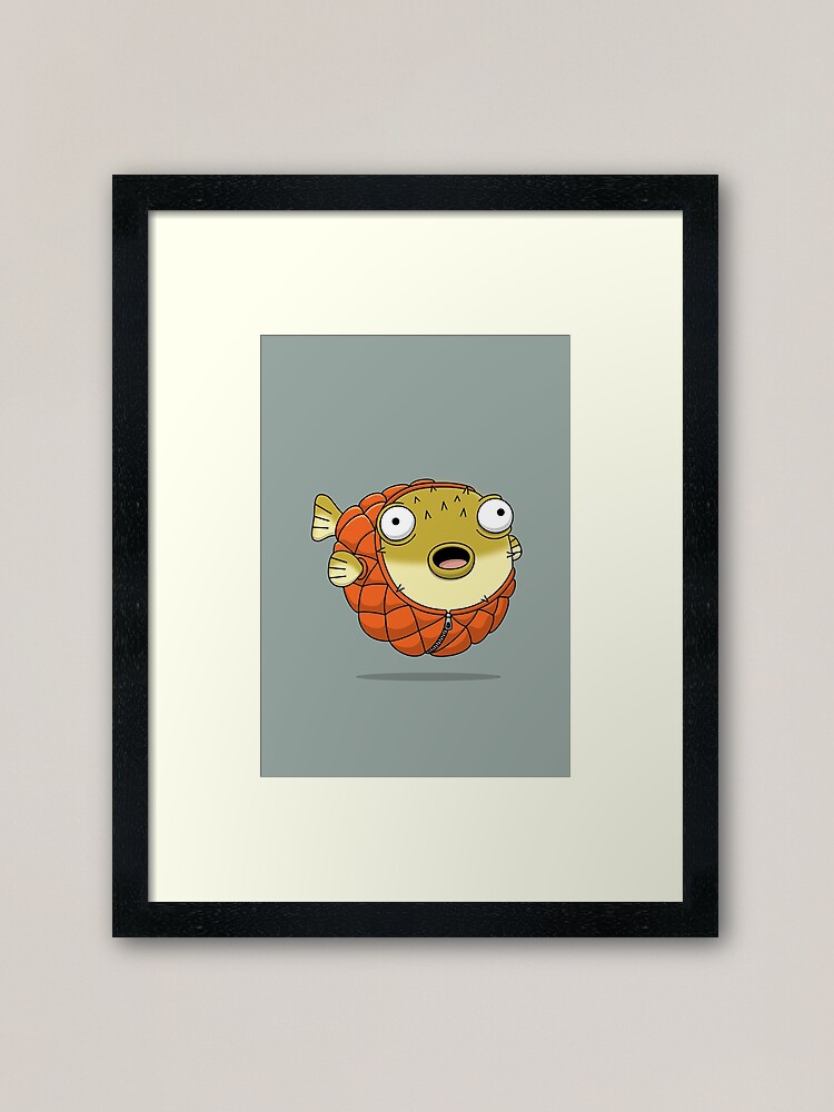 Alternate view of Puffer fish Framed Art Print