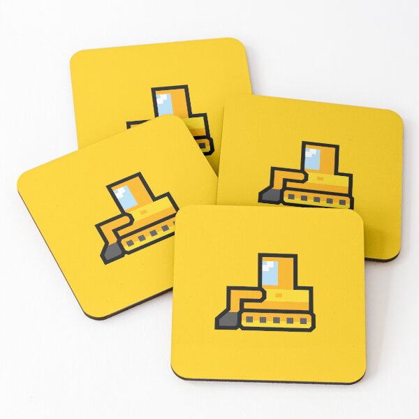 Item preview, Yellow Bulldozer in the colorful universe - Cartoon construction vehicle designed and sold by Noice2D.