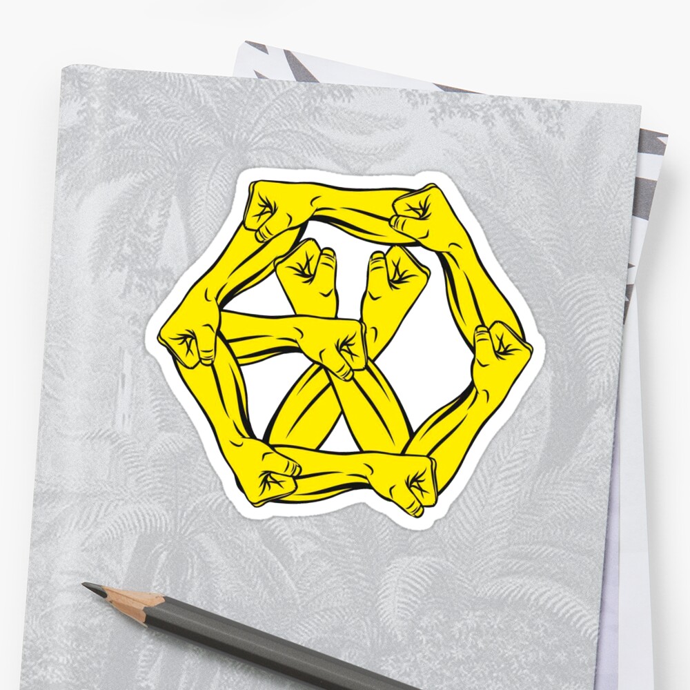 exo power logo sticker by ohsenshine redbubble