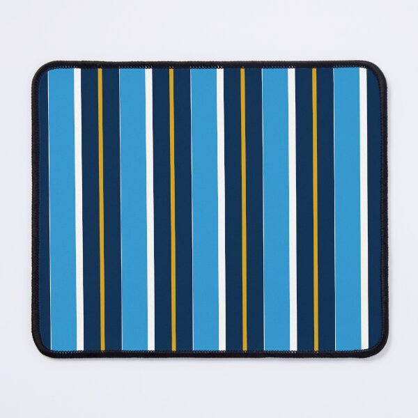 Item preview, Navy, Aqua, Yellow, White Preppy Stripes designed and sold by PSCSCo.