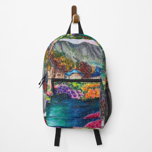 Item preview, Village mountain range oil pastels colors  designed and sold by Puifai2489.