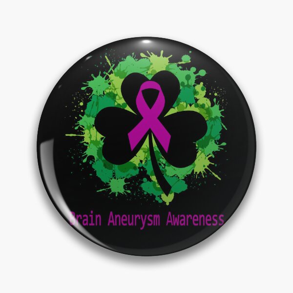 Item preview, Brain Aneurysm Awareness Clover Ribbon Happy Patricks Day Support Brain Aneurysm Warrior Gifts designed and sold by Tammyilaria.