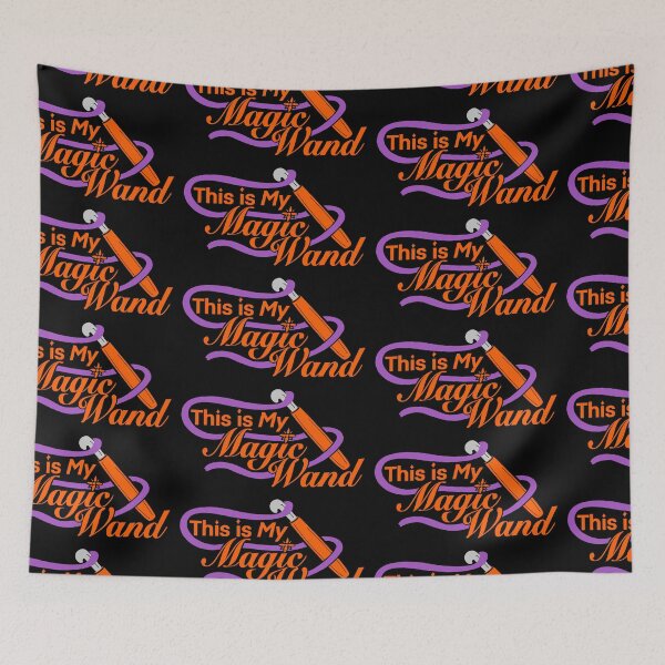 Item preview, Crochet Gift Magic Wand Yarn Text Design - Purple Orange designed and sold by KarliMakesStuff.
