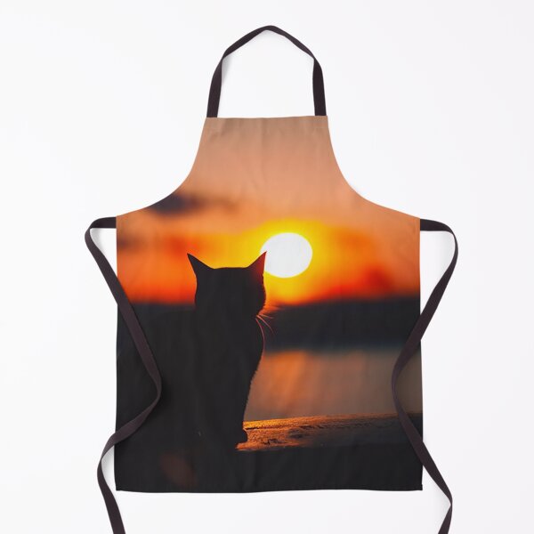 Item preview, Black Cat Watching Sunset designed and sold by Beastlykitty.