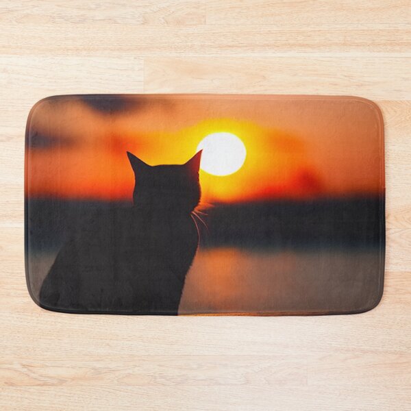Item preview, Black Cat Watching Sunset designed and sold by Beastlykitty.