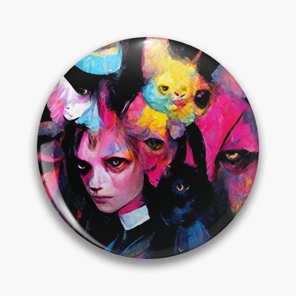 Item preview, Neon Gothic Post Punk Night out with Horned Girl designed and sold by MysticAlgorithm.