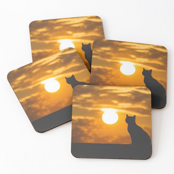 Item preview, Black Cat Watching Sunset designed and sold by Beastlykitty.