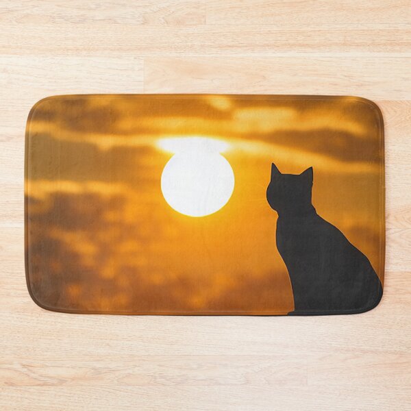 Item preview, Black Cat Watching Sunset designed and sold by Beastlykitty.