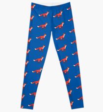 Stargazing - Fox in the Night - original linocut by Francesca Whetnall Leggings
