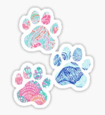 Preppy Paw Print Trio Sticker
