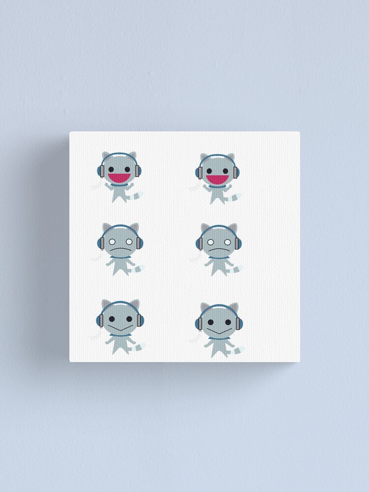 "yakuza karaoke cat (hitonyan) sticker pack" Canvas Print for Sale by hitonyan Redbubble