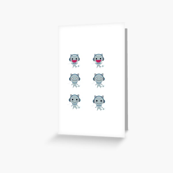 "yakuza karaoke cat (hitonyan) sticker pack" Greeting Card for Sale by hitonyan Redbubble
