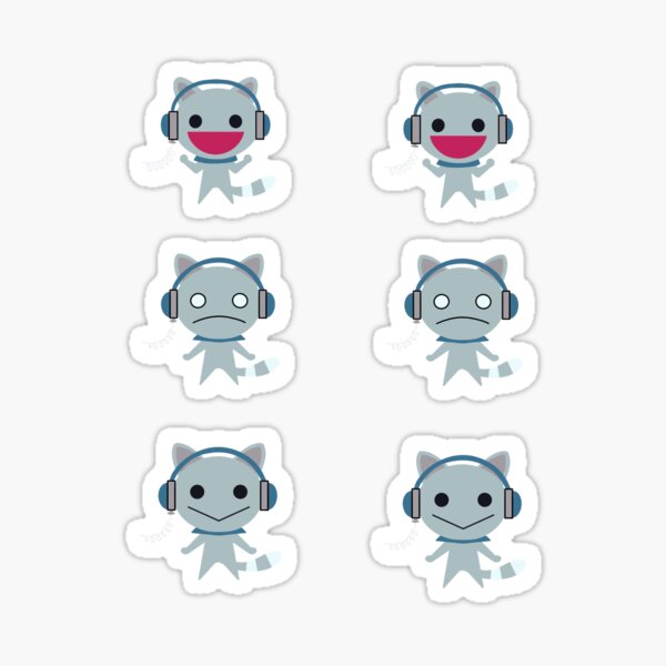 "yakuza karaoke cat (hitonyan) sticker pack" Sticker for Sale by hitonyan Redbubble