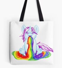 Unicorn Barfing Rainbow Tote Bag