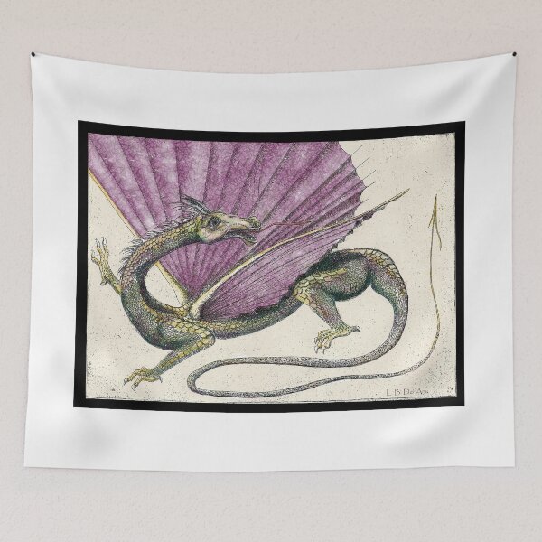 Item preview, Medevil Dragon - Colorized Etching designed and sold by LilithDeAnu.