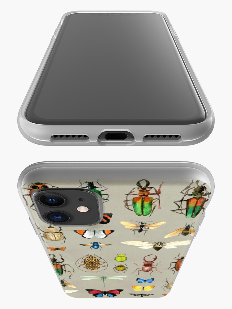 Alternate view of The Usual Suspects - Insects on grey - watercolour bugs pattern by Cecca Designs iPhone Case & Cover