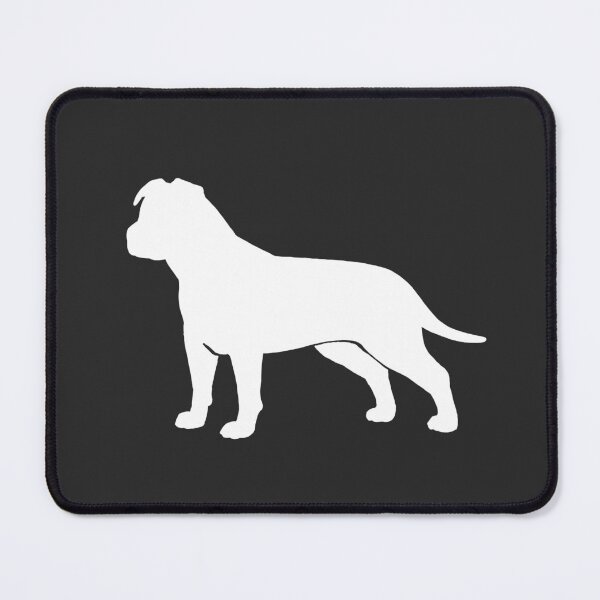 Item preview, American Staffordshire Terrier Silhouette(s) White AmStaff designed and sold by Jenn Inashvili.