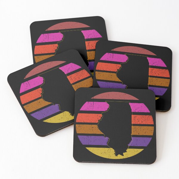 Item preview, Retro Sunset State of Illinois designed and sold by MochaMeli.