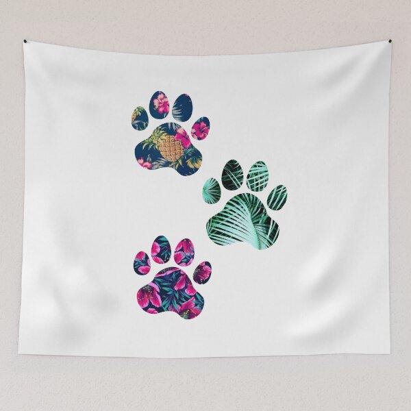 Item preview, Tropical Paw Print Trio designed and sold by annmariestowe.