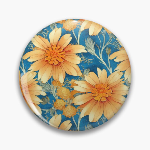 Item preview, Marigold Flowers Pattern Print designed and sold by ThePurpleMelon.