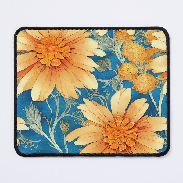 Item preview, Marigold Flowers Pattern Print designed and sold by ThePurpleMelon.
