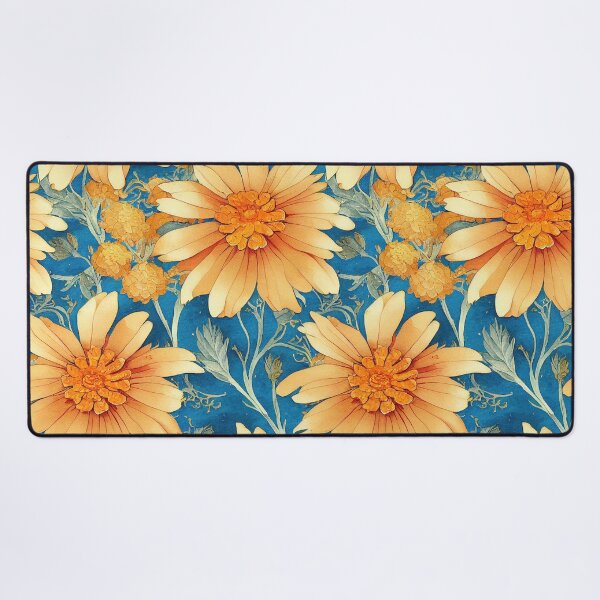 Item preview, Marigold Flowers Pattern Print designed and sold by ThePurpleMelon.