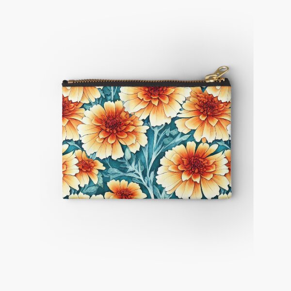 Item preview, Marigold Flowers Pattern Print designed and sold by ThePurpleMelon.