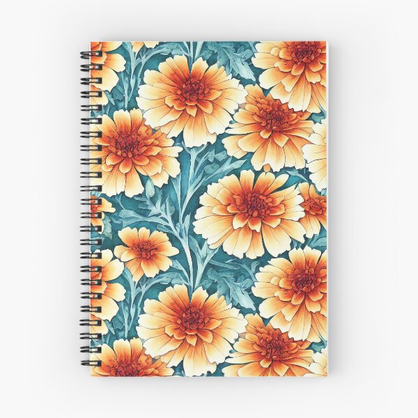 Item preview, Marigold Flowers Pattern Print designed and sold by ThePurpleMelon.