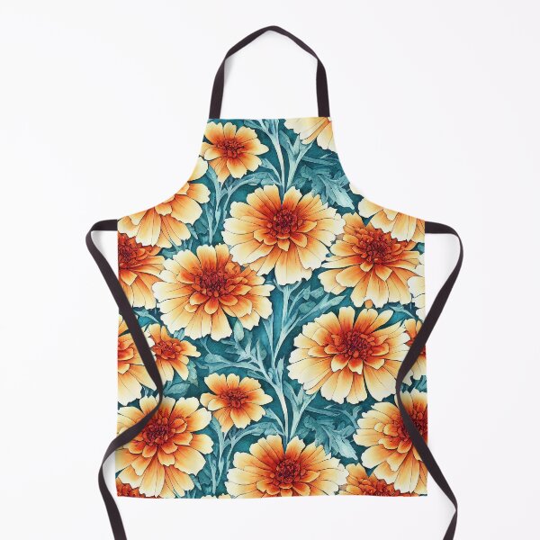 Item preview, Marigold Flowers Pattern Print designed and sold by ThePurpleMelon.
